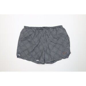 Vtg 90s Nike Mens Medium Travis Scott Mini Swoosh Lined Running Shorts Trippy